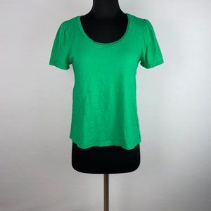 Anthro T.La XS Top Ruched Accent Short Sleeves